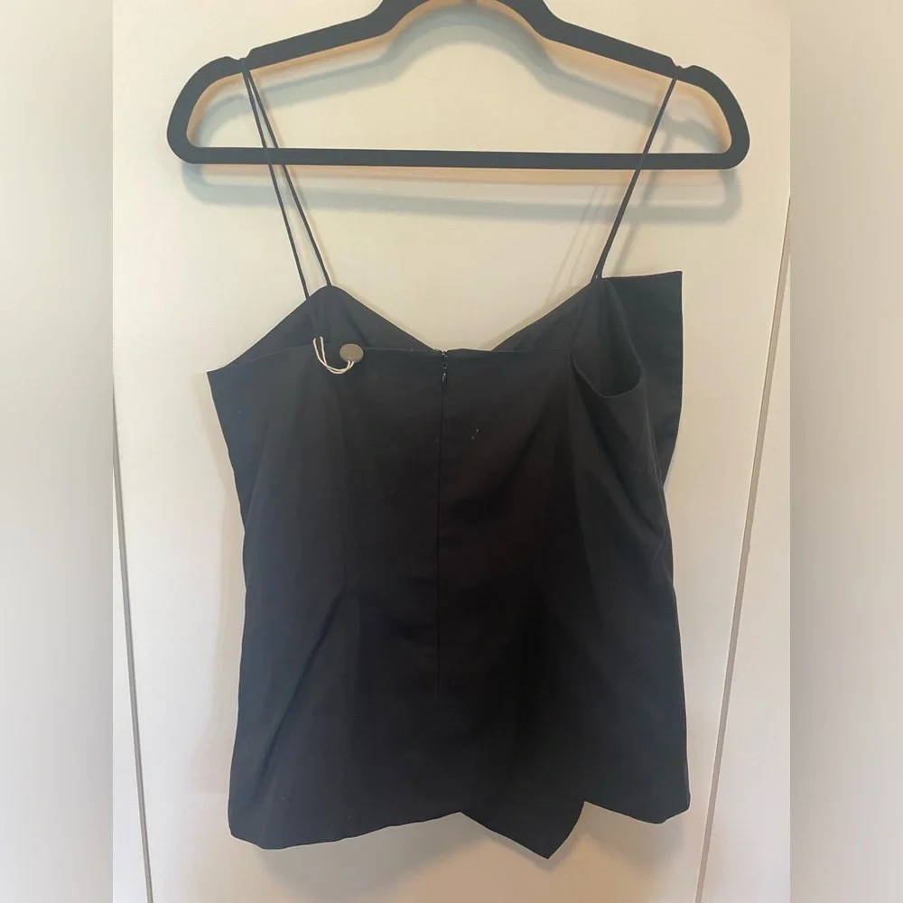 Victoria Beckham black cotton ruffled top US6 UK 10 $550 NEW - Picture 5 of 5